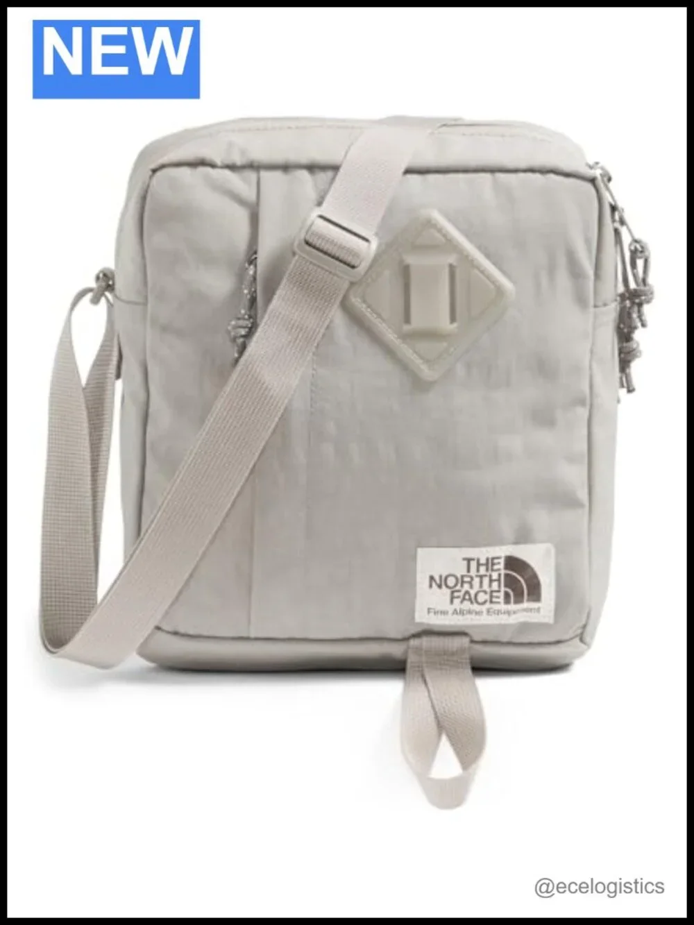 Crossbody Bag with Adjustable Strap, Water-Repellent Finish, Internal Divider